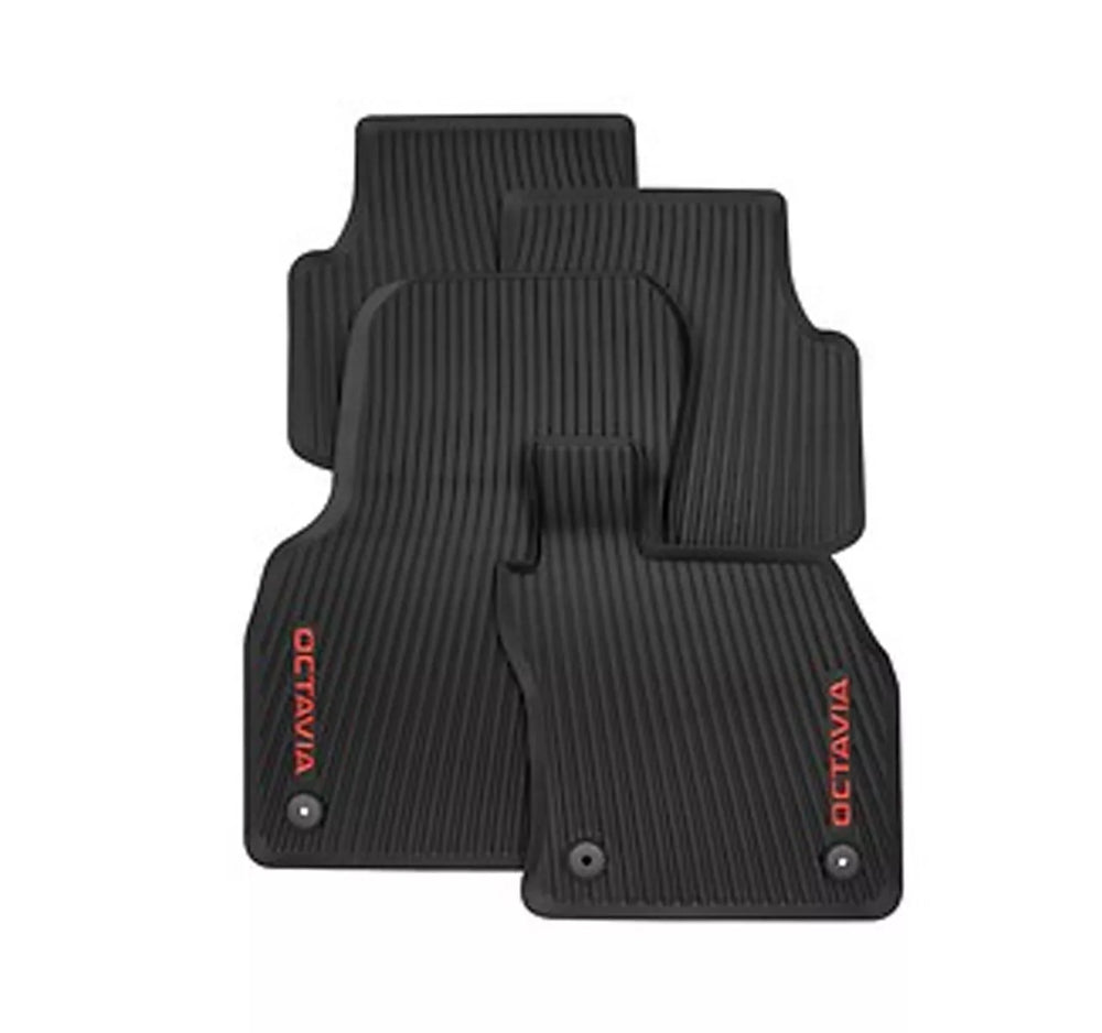All-weather floor mats - OCTAVIA IV RED