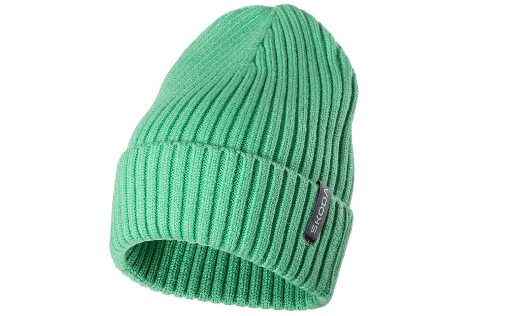 SKODA Woolly Hat & Scarf Green