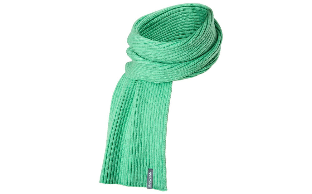 SKODA Woolly Hat & Scarf Green