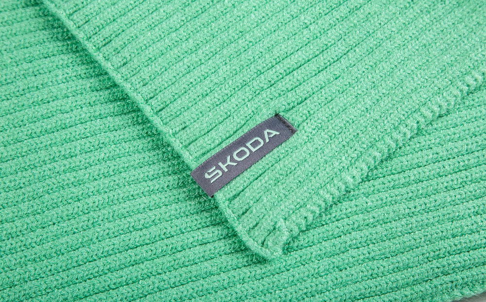 SKODA Woolly Hat & Scarf Green