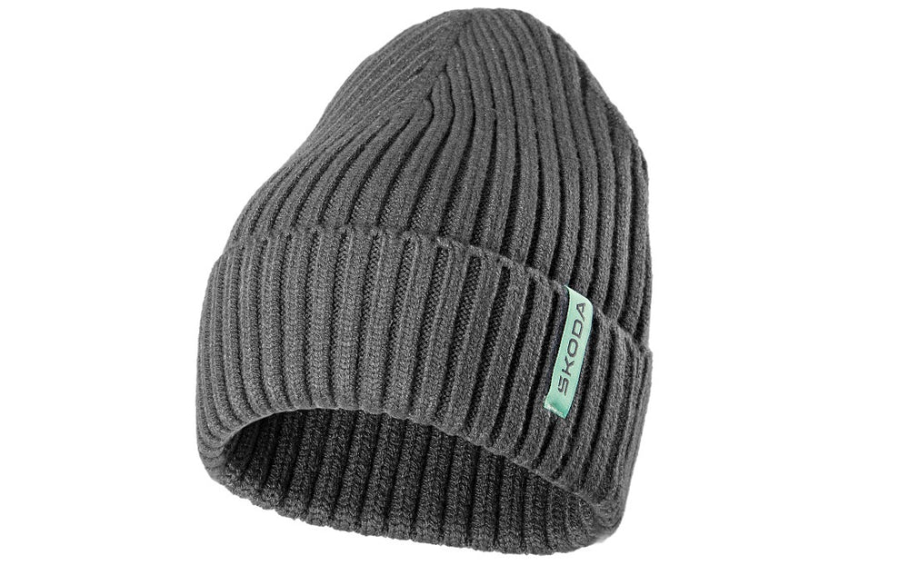 SKODA Woolly Hat & Scarf Grey