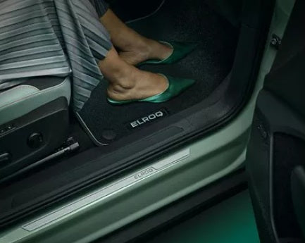 Skoda Elroq Exclusive floor mats for the front and rear with ELROQ inscription