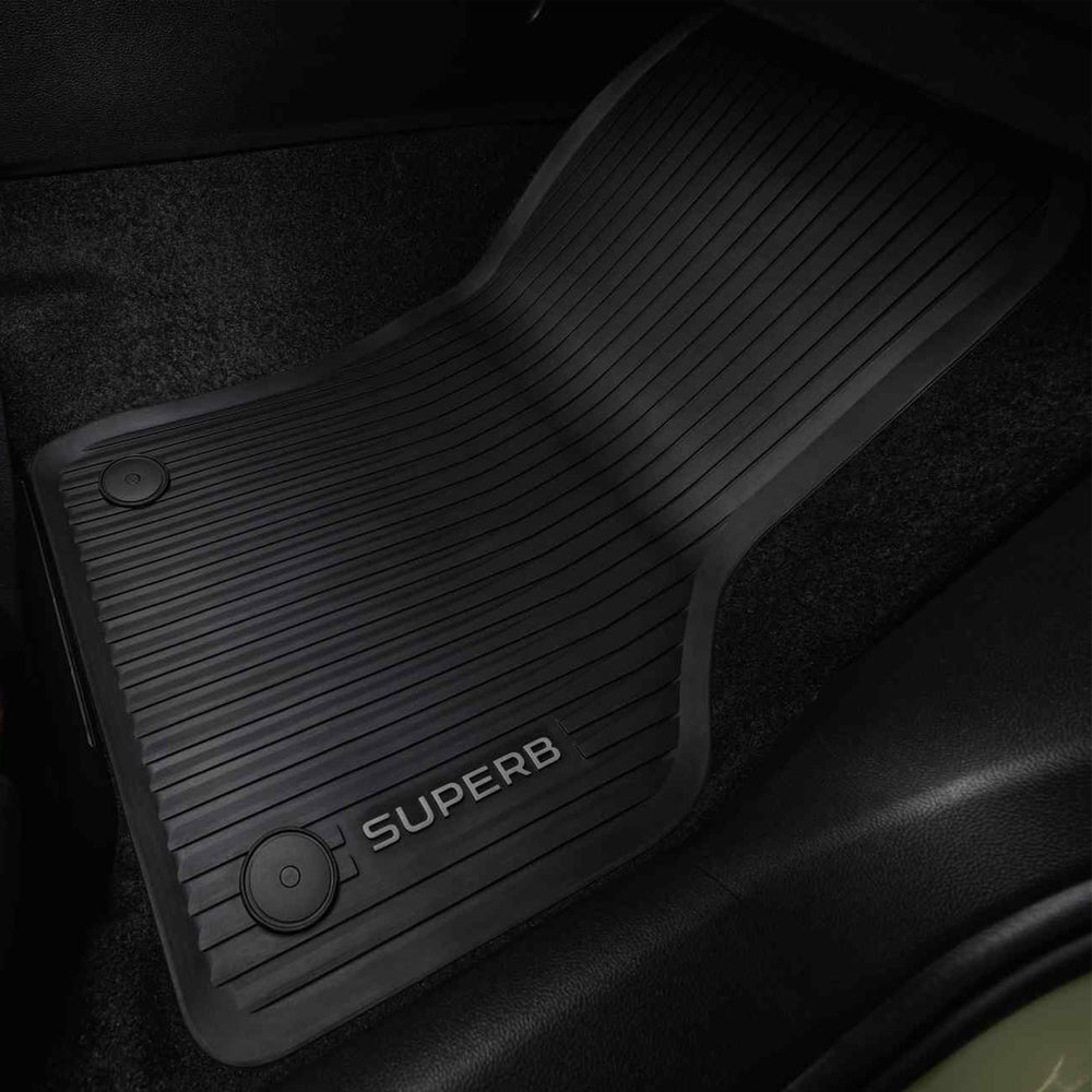 All-weather floor mats - Front and Rear - New Superb 2024 onwards