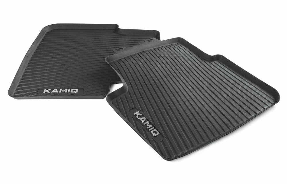 SKODA All-weather interior mats black - rear for KAMIQ