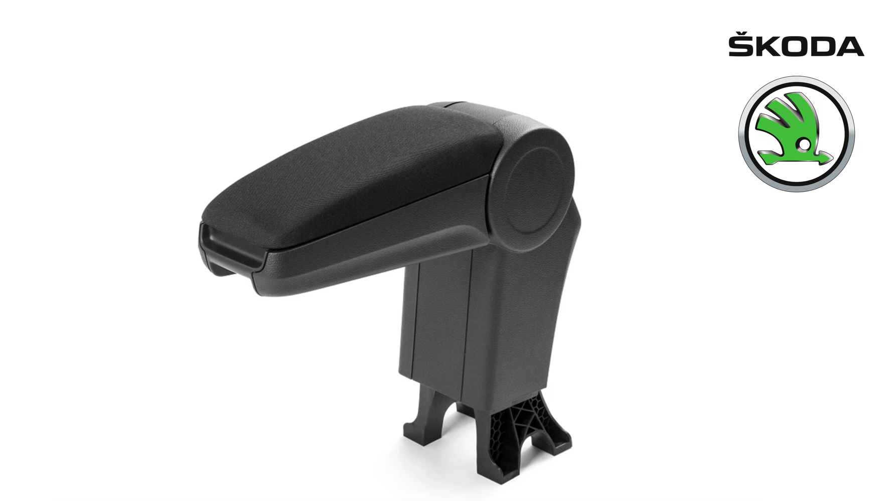 Genuine ŠKODA Fabia III (NJ) Center Armrest – 2014-2022, Black, OEM 6V0061123