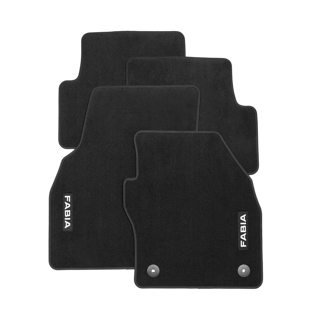Textile floor mats Standard -For the front and rear with FABIA inscription
